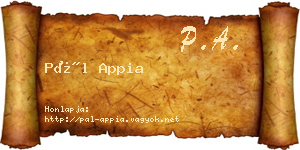 Pál Appia névjegykártya