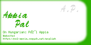 appia pal business card